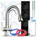 Ari Nordic Système de filtration d'eau avec robinet de cuisine, 800 GPD, osmose inverse, wifi, sans réservoir, mitigeur, cartouche en céramique, aérateur, acier inoxydable, laiton