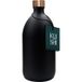 Bouteille de rangement en verre noir avec couvercle