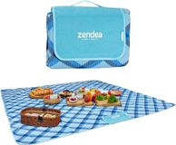 Zendea Seashore Picknickdeken met waterdichte en zandbestendige achterkant, grote campingdeken, park, tuin, outdoor, strand, waterdichte laag, opvouwbaar, 200 x 200 cm