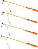Tender Toys Lampionstokje - 6x - Oranje - Met LED Lichtje - 50 cm