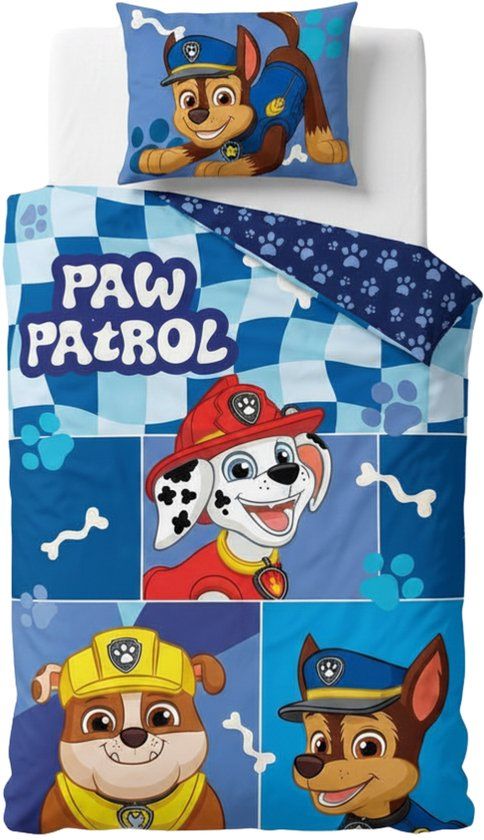 4KidsOnly PAW Patrol Dekbedovertrek - 135 x 200 cm - Blauw - Katoen