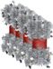 Cepewa Gmbh 4x pièces guirlandes de Noël lametta avec étoiles argent 200 x 6,5 cm
