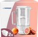 Wessper Waterkaraf, waterfilterbus inclusief 2 x blikfilters, compatibel met Brita Maxtra, Brita Maxtra +, grote inhoud 2,5 l, wit, set kan + 2 patronen