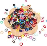 200 stuks haarelastiekjes, kleurrijke en zwarte elastische haarbanden voor dames, meisjes en kinderen