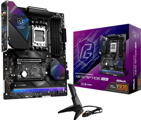 Asrock X870 Riptide WiFi ATX AMD X870 Socket AM5 DDR5 USB 4 Wi-Fi 7