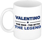 Bellatio Decorations Valentino Naam cadeau mok/ beker The man, The myth the legend 300 ml