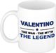 Bellatio Decorations Valentino Naam cadeau mok/ beker The man, The myth the legend 300 ml