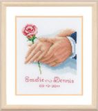 VERVACO Borduurpakket Kruissteek Schilderij TROUWRING Handwerkpakket voor Wanddecoratie 14 x 16 cm
