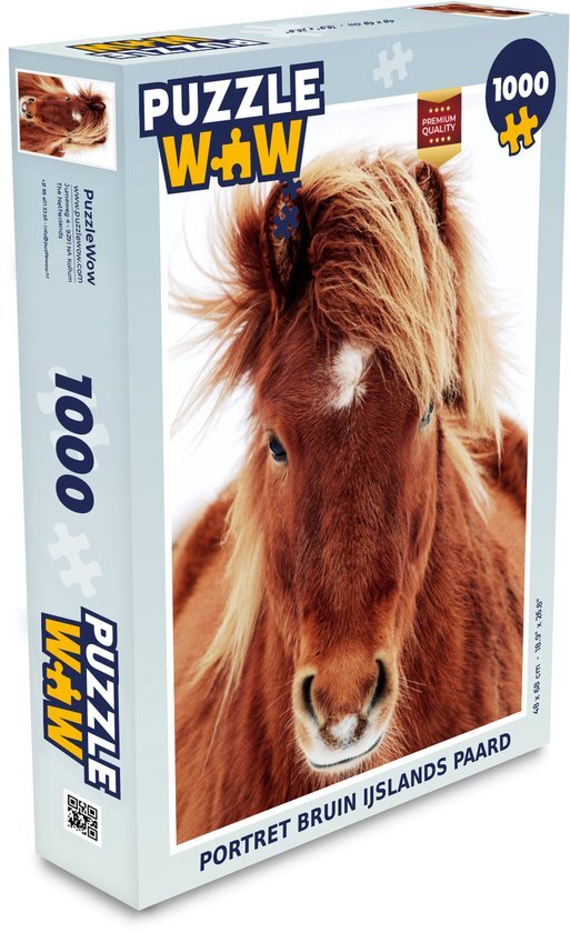 MuchoWow Puzzel Paard - Bruin - IJsland - Legpuzzel - Puzzel 1000 stukjes volwassenen