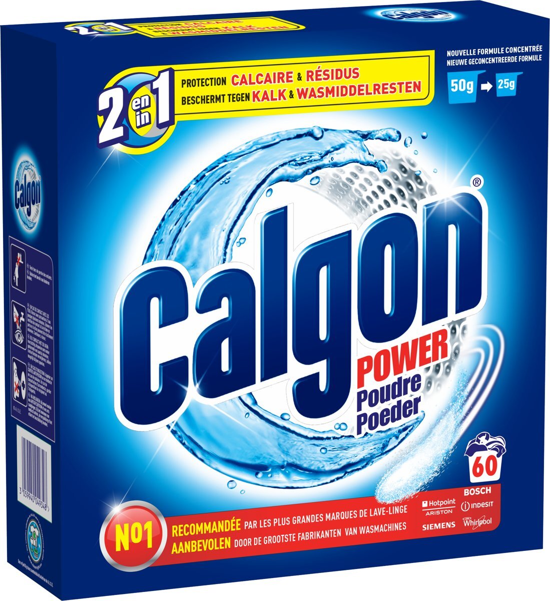 CALGON 2 in 1 Tabs Ontkalkingspoeder voor Wasmachines 60 doses