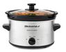 Elite Gourmet MST-275XS Elektrische slowcooker ovaal met instelbare temperatuur, voorgerechten, sauzen, stoofschotels en sauzen, glazen deksel en vaatwasmachinebestendige pan, 2,27 l, roestvrij staal