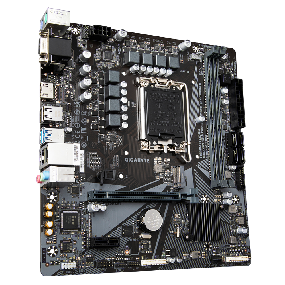 Gigabyte H610M H DDR4 - Motherboard - micro ATX - Intel H610 Express - LGA 1700