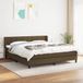 Maison Exclusive - Lit boxspring avec matelas, marron foncé, 180 x 200 cm, tissu