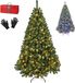 PristinePine Volle kerstboom met verlichting (280 LED lampjes) - 180 cm Kunstkerstboom inclusief opbergtas en handschoenen - Gekleurde lichtjes - 980 Takken