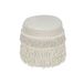 Home ESPRIT Repose-pied Blanc Franges 40 x 40 x 45 cm