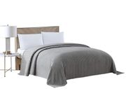 Beatrice Home Fashions Channel Chenille Sprei, full size, grijs