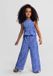 Minoti Kleding set meisjes - Jersey bloemenprint - Blauw