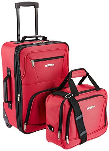 Rockland Fashion Softside Bagageset, rood, Eén maat, Fashion Softside bagageset