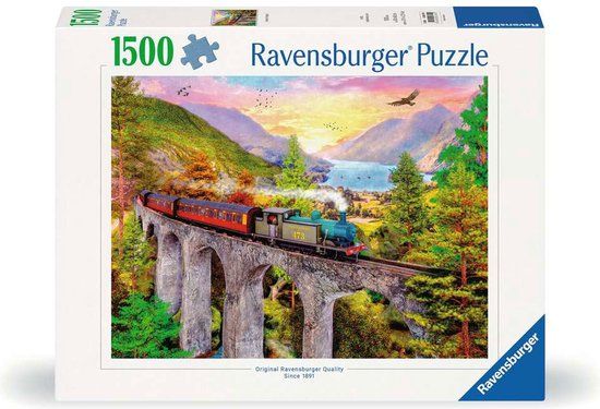 Trekkracht Ravensburger puzzel Trein in de herfst - Legpuzzel - 1500 stukjes