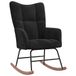 VidaXL Fauteuil à bascule velours noir