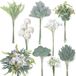 Ibenzoa® Set van 65 kunstmatige eucalyptus takken in wit