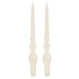 Set Cereria di Giorgio Voluta Set van 4 handgemaakte spiraalkaarsen - Hoogte 30 cm - Ivoor
