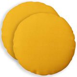 vidaXL - Taie d'oreiller - 2 pièces - HEERLEN - Jaune clair - Ø 60 cm - Coton satiné