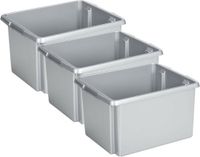 Sunware Boîte de rangement - 3 pièces - plastique 32 litres gris clair 45 x 36 x 24 cm