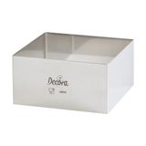 Decora 0063795 Cakevorm Vierkant Roestvrijstaal 180x180x45mm 1 stuk(s)