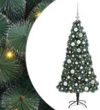 vidaXL Sapin de Noël artificiel pré-éclairé avec boules vert 120 cm