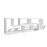 VidaXL meuble TV & centre de divertissement, double, en L, blanc