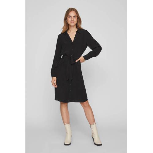 VILA VIFINI Blouse Dress with Belt - Black