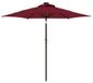 Merkloos Bordeaux Tuinparasol 225 x 225 cm