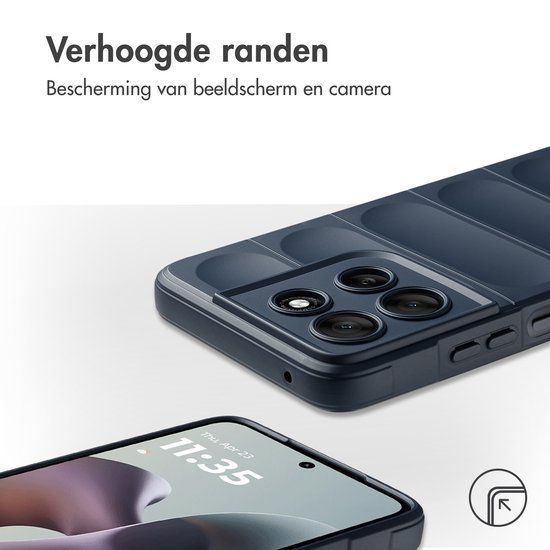 imoshion EasyGrip Backcover - Geschikt voor Motorola Moto G56 - Donkerblauw
