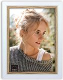 HAES DECO - Houten Fotolijst Fevik in wit met bruin voor 1 foto 13x18