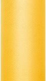 Merkloos Glitter tule stof - 3x - geel - 15 x 900 cm