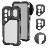 NEEWER S26 Ultra telefoonkooi, mobiele video-installatie stabilisator vlog kit met 3x achterplaat voor 67mm filter, 17mm telefoonlens en T-mount lens, alleen compatibel met Samsung Galaxy S26 Ultra