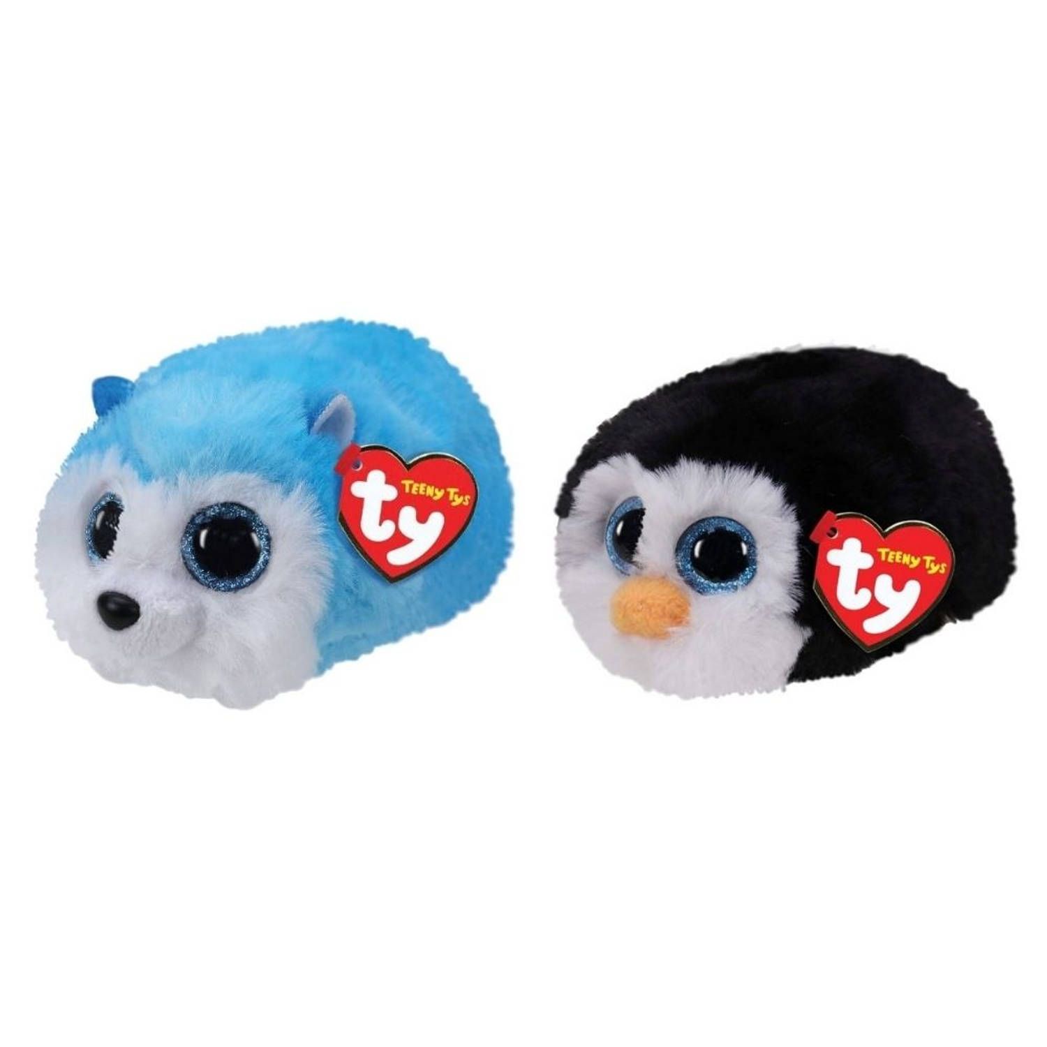 TY - Knuffel - Teeny s - Slush Husky & Waddles Penguin