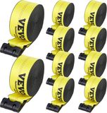 Vevor Lierriemen – 10 Pakken, 12,2 m x 10 cm, Polyester, 6000 lbs Werklastlimiet, Geel