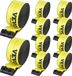 Vevor Lierriemen – 10 Pakken, 12,2 m x 10 cm, Polyester, 6000 lbs Werklastlimiet, Geel