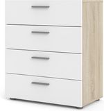 Giga Living Ladekast Pepe - Naturel/Wit Hoogglans - 70x40x82cm