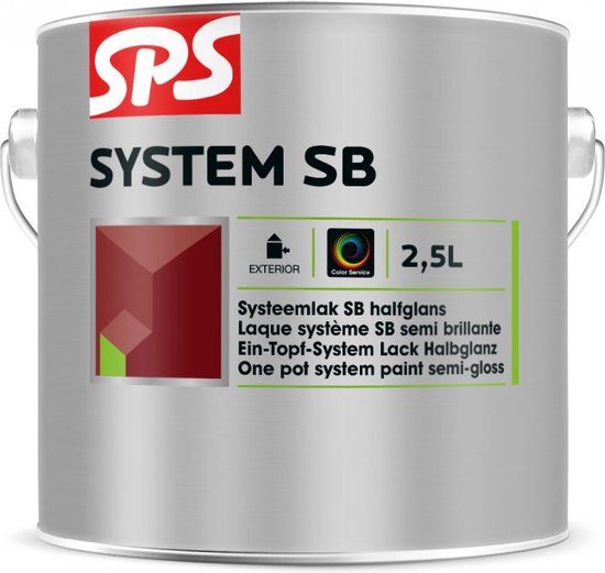 SPS Systeem SB Wit 2,5L – Vochtregulerende Halfglans Eén-Potsysteemlak voor Buiten