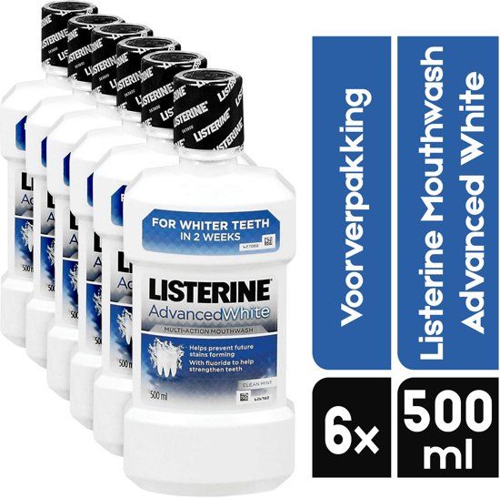 Listerine Advanced White Mondwater Voordeelpakket 6 x 500ML