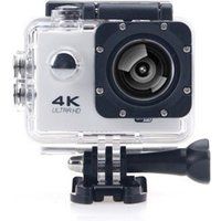 Aiorber 4K Action Camera with 64GB SD Card, App Connection, WLAN, Waterproof to 30m, 2-inch, White