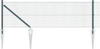 vidaXL Gelast hek met prikkeldraad, 10 x 0,6 meter, groen, gaas