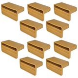 cyclingcolors Set van 10 kunststof latten met kap, houder 53 mm x 8 mm voor bed en ring, Doga lattenbodem, schommelbank, bruin