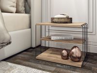 LEBRON Table d'appoint 50 cm pin atlantique