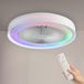 M mimotec Led-plafondventilator, dimbaar, kleurveranderend licht, afstandsbediening, gebruik in zomer en winter, geschikt voor slaapkamer, LM8830
