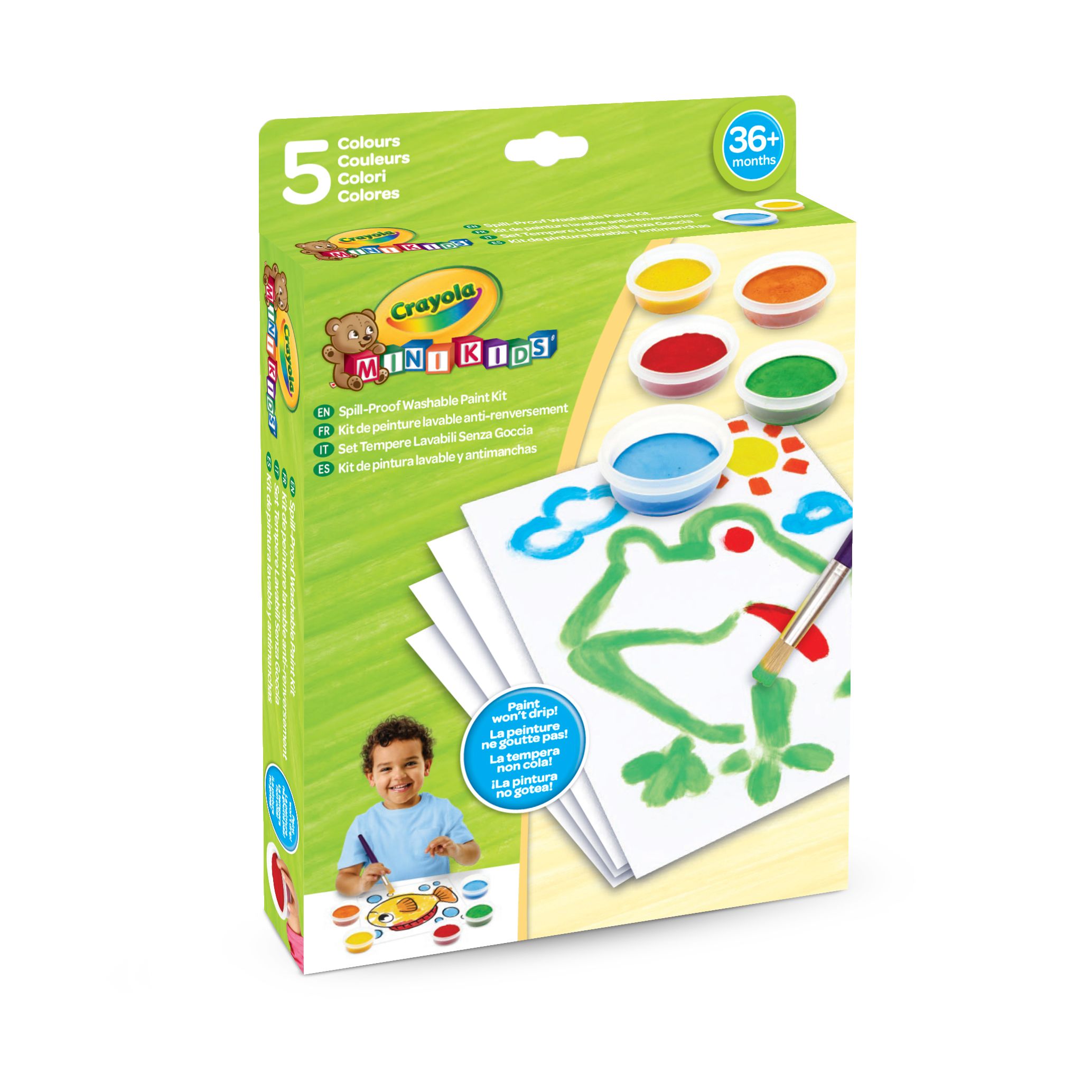 Crayola Morsbestendige Uitwasbare Verf - 5 stuks - Multi