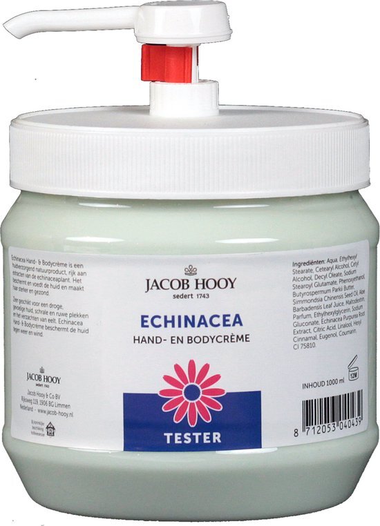Jacob Hooy Echinacea hand & body creme tester 1000 ml